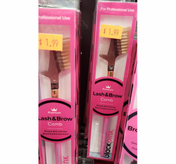 Black Pink Lush & Brow Comb